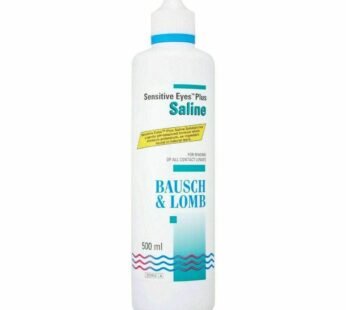 Bausch + Lomb Sensitive Eyes Plus Saline Solution: Contact Lens Cleaner, 500ML