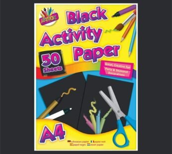 A4 Black Activity Paper 50 Sheets | Great For Creative Fun Party & Seasonal Decoration