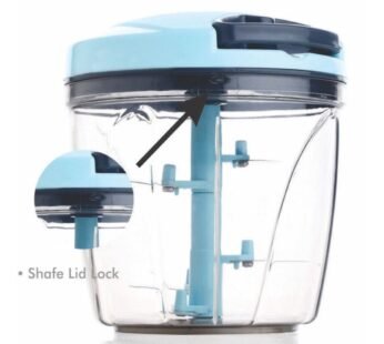 Blue 900ml Manual Pull Cord Food Chopper: Vegetable Slicer and Chopper