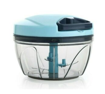 Blue 450ml Manual Pull Cord Food Chopper: Vegetable Slicer and Chopper