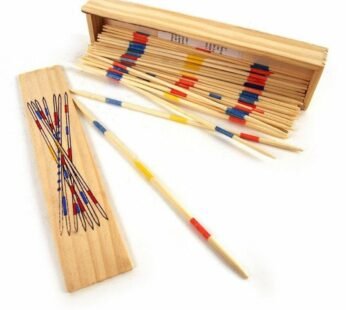 Wooden Pick-Up Sticks: Retro Traditional Game of Wooden Pick-Up Sticks