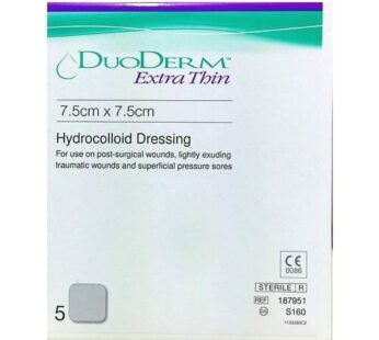 Duoderm Extra Thin Sterile Hydrocolloid Dressings: 7.5 cm x 7.5 cm