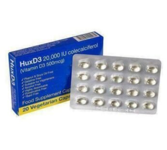 HuxD3 Colecalciferol 20000iu Vitamin D3 Capsules: 20 Capsules