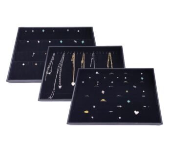 Jewellery Display Organizer: Tray Holder for Rings, Earrings, and Necklaces