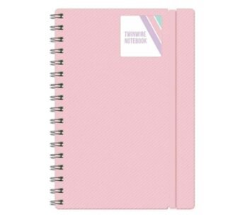 A5 Pink PVC Spiral Cover Notebook