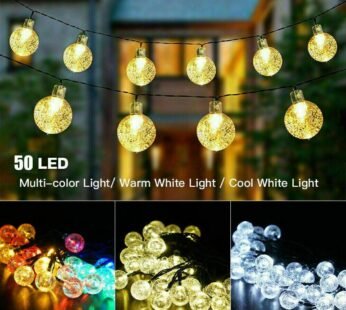 LED Solar Powered Retro Bulb String Lights: Outdoor Garden Summer Fairy Lamp