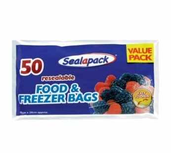 50x Resealable Food Freezer Bags: High-Quality Thick Food Storage Bags by Sealapack