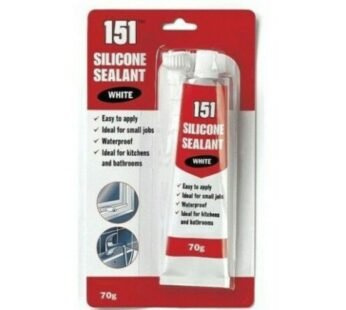 70g Tube of Multi-Purpose White Silicone Sealant: Waterproof, Ideal for Small Jobs