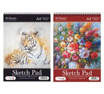 A4 Sketch Pad | Artist Drawing Book With Spiral Bound & White Paper For Home Art