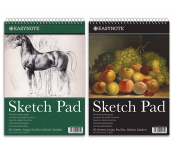 A4 Sketch Pad | Artist Sketching Drawing Book – Spiral Bound White Paper