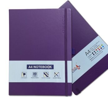 Purple A4 PU Leather Hardback Notebook: Elegant and Functional Writing Companion