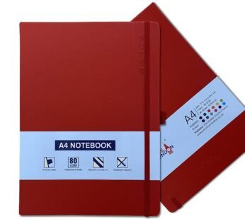 Red A4 PU Leather Hardback Notebook: Elegant and Functional Writing Companion