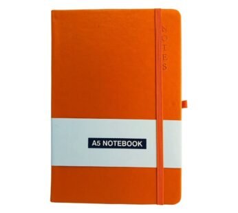 Orange A5 PU Leather Hardback Notebook: Elegant and Versatile Writing Companion