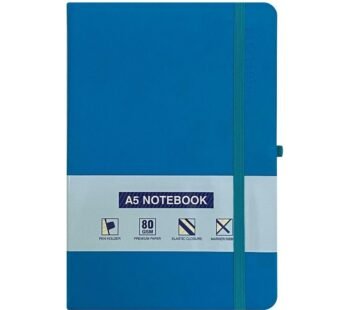 Turquoise A5 PU Leather Hardback Notebook: Elegant and Functional Writing Companion