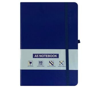 Blue A5 PU Leather Hardback Notebook: Elegant and Versatile Writing Companion