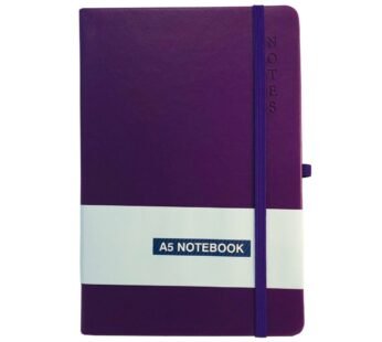 Purple A5 PU Leather Hardback Notebook: Elegant and Versatile Writing Companion