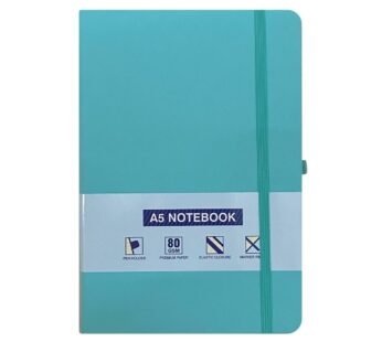 Sky Blue A5 PU Leather Hardback Notebook: Elegant and Versatile Writing Companion