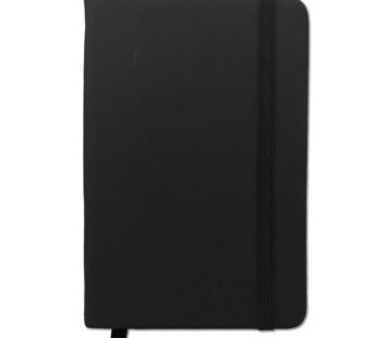 Black A6 PU Leather Hardback Notebook: Compact and Stylish Writing Companion