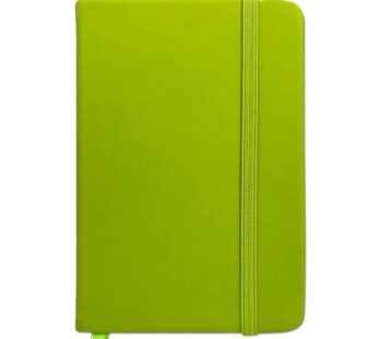 Green A6 PU Leather Hardback Notebook: Compact and Elegant Writing Companion