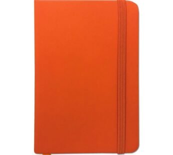 Orange A6 PU Leather Hardback Notebook: Sleek and Portable Writing Companion