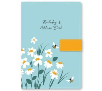 Orange Floral A5 Telephone, Address, and Birthday Book: Vintage Elegance for Organized Living