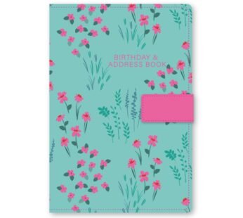 Pink Floral A5 Telephone, Address, and Birthday Book: Vintage Elegance for Organized Living