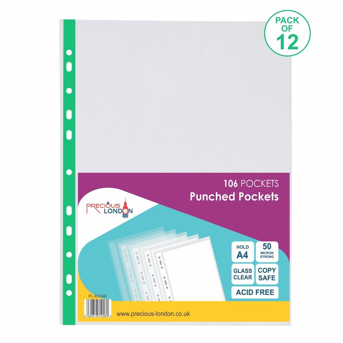 Pack of 106 A4 Clear Plastic Filing Wallets: Premium Quality Sleeves for Organizing Documents