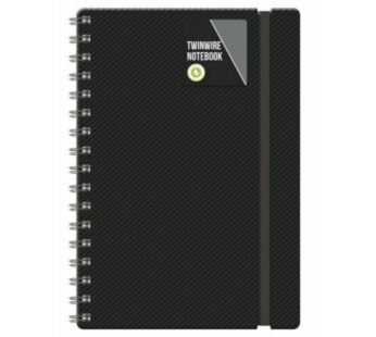 A5 Black PVC Spiral Cover Notebook: Versatile Writing Essential