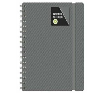 A4 Grey PVC Spiral Cover Notebook: Versatile Writing Essential