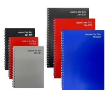 2024-2025 Academic Diary A5, A4 Size Wiro Bound Week To View 18 Months Mid Year