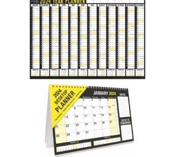 2024 Wall Calendar Planner & Desktop Staff Holiday Planner