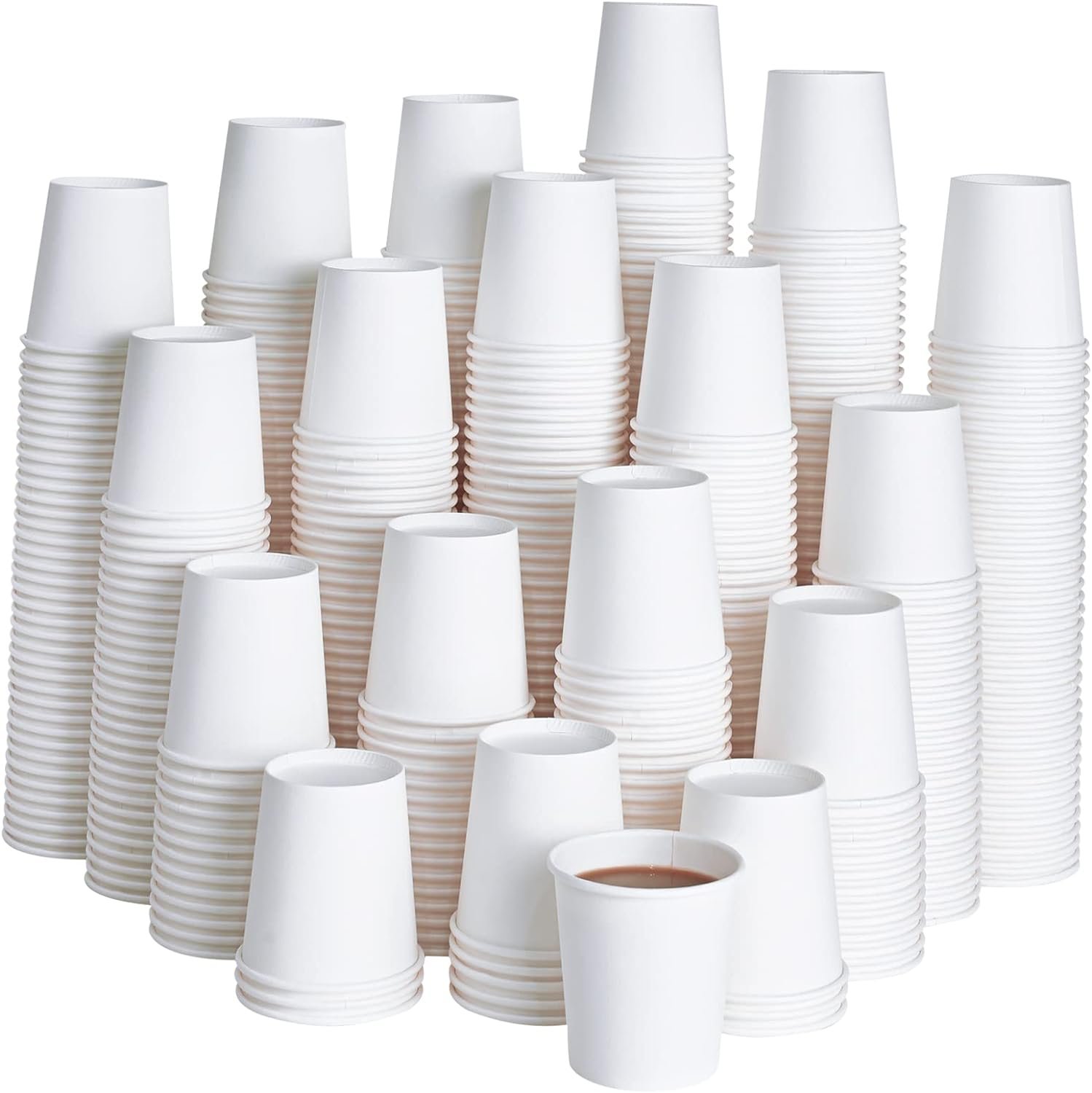 White Paper Cups Disposable Vending Cups For Hot Drinks And Water Coolers – 4 oz