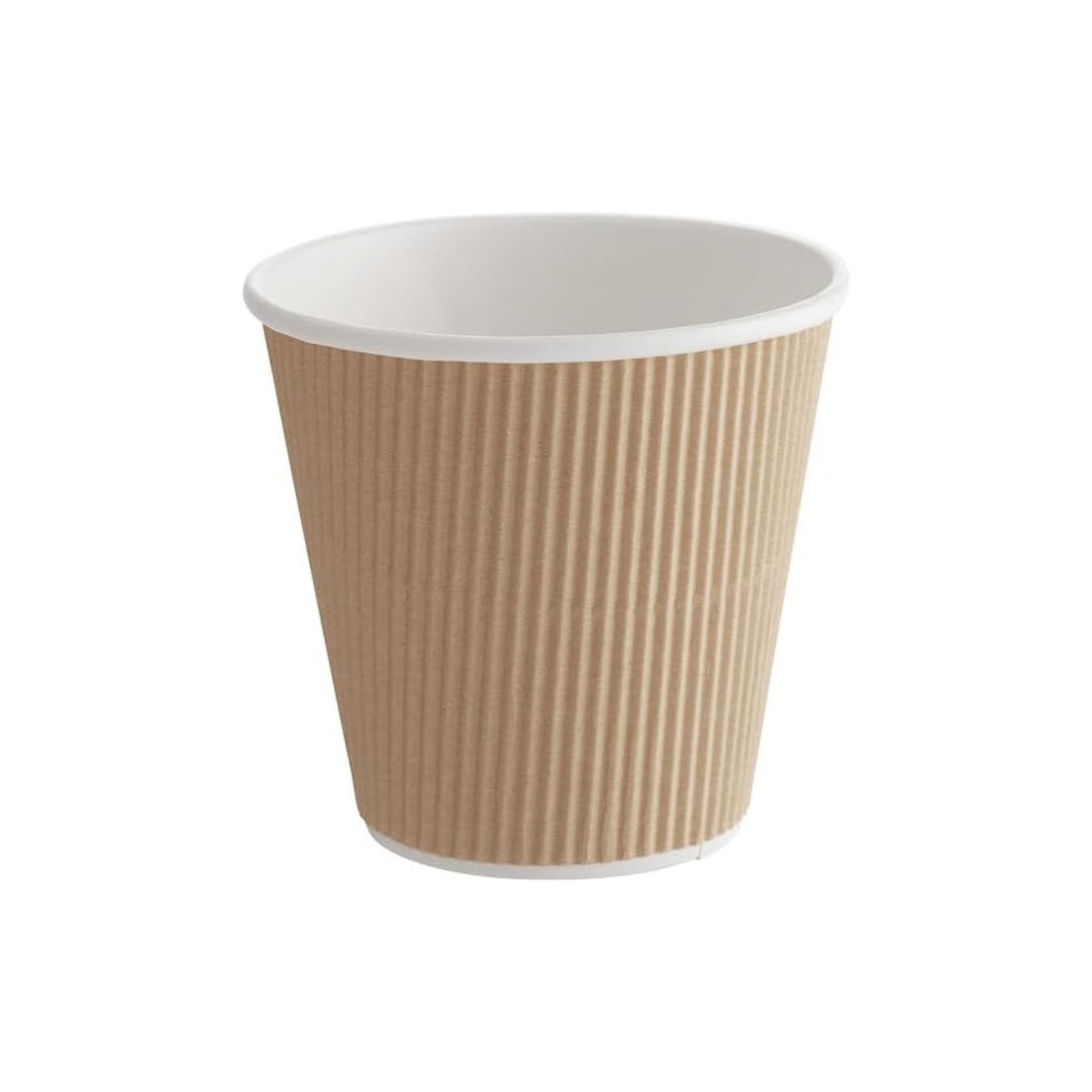 Ripple Cups Disposable Takeaway Coffee Cups Kraft Triple Wall Hot Drink – 8oz