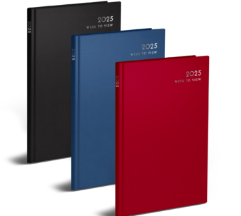 A4 Diary 2025 Week To View Diary Hardback Case Bound Back For Home Office