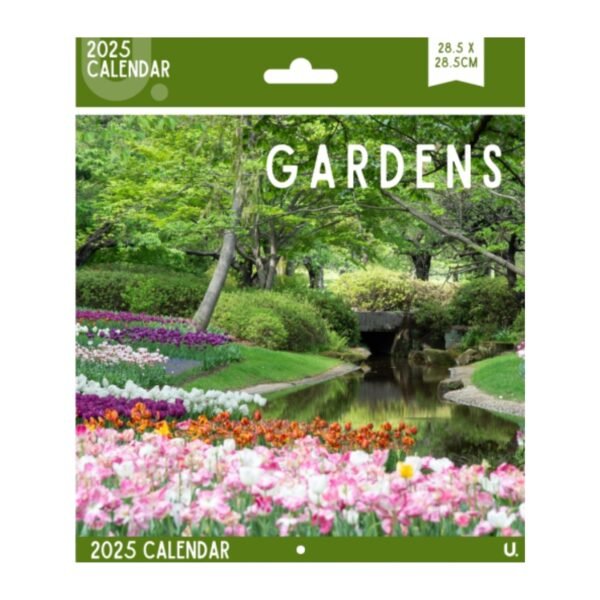 2025 Square Wall Calendar Monthly Planner Beautiful Gardens & Flowers Design - Image 4