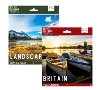 Square Calendar 2025 Monthly Wall Calendar XMAS Gift Britain Landscapes Design