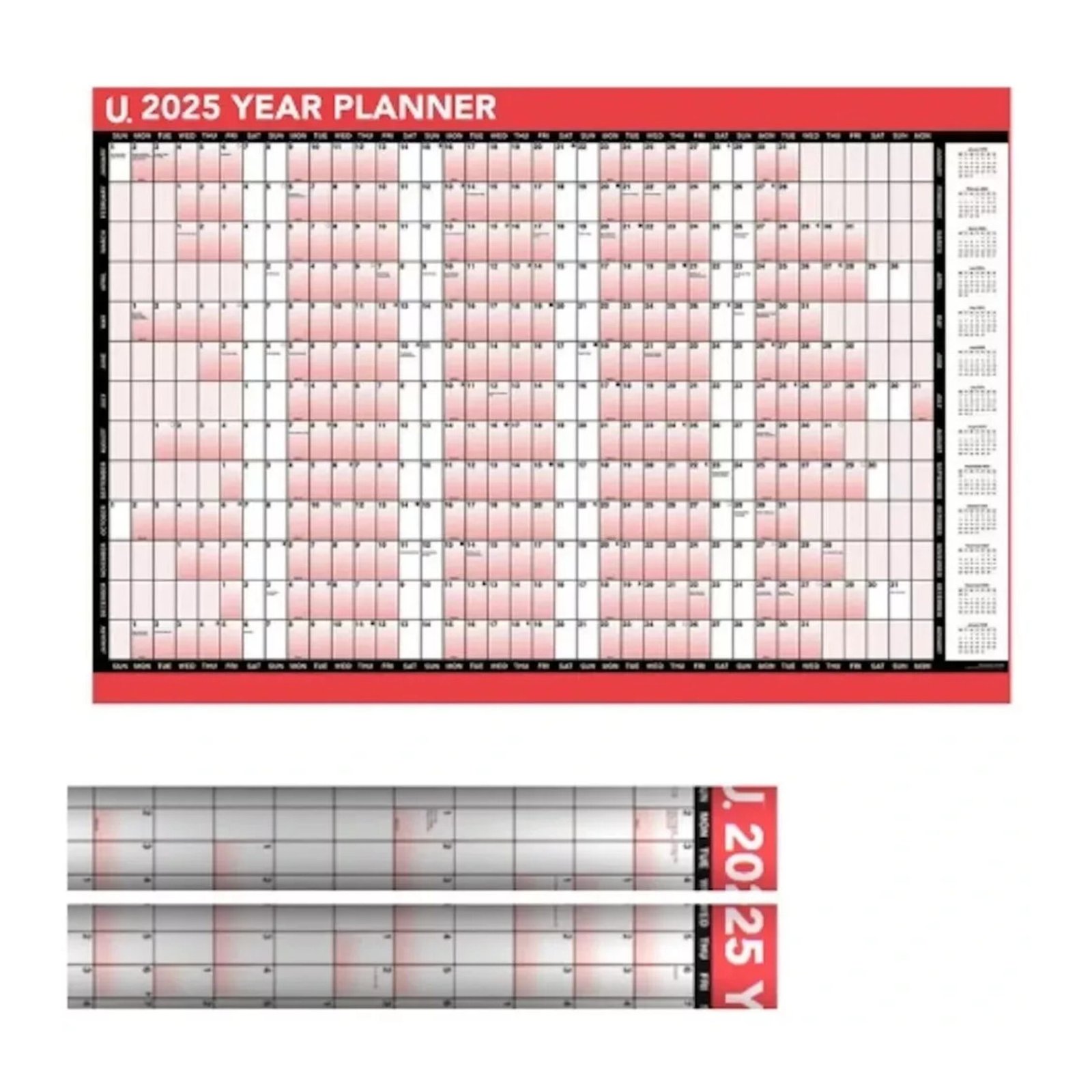 Full Year Wall Planner 2025 A1 Large Calendar Home Office Stationery