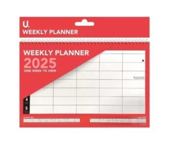 Weekly Planner 2025 Week to View Spiral Bound Organiser Wall Hanging Calendar